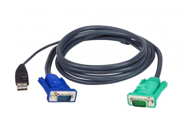 Aten KVM Cable USB PC to HD Switch  1.8m AT-2L5202U, 1.8 m, VGA,