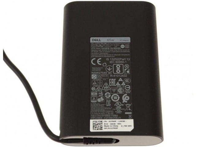 Dell AC Adapter, 65W, 19.5V, 3  Pin, Type C, C5 (Power Cord