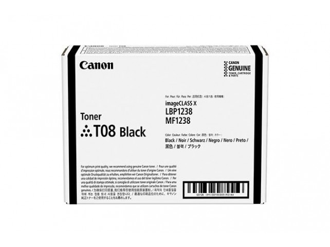 Toner T08 Black Toner  Cartridge 1 Pc(S) Original