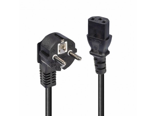 Lindy 3M Schuko 2 Pin Plug To Iec  C13 Power Cable, Black