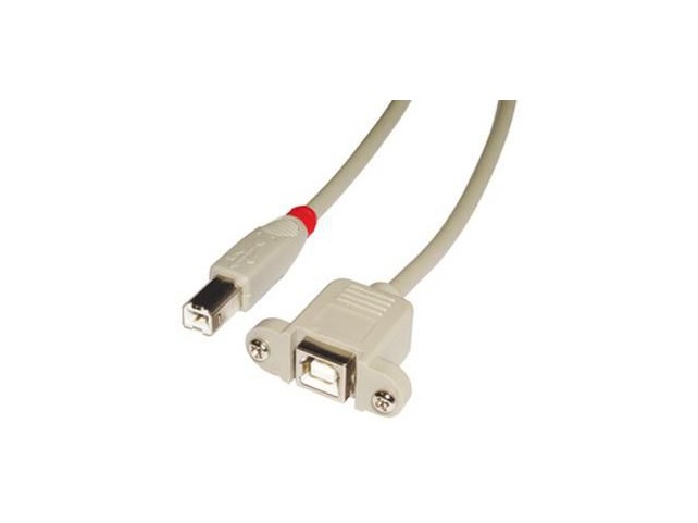 Lindy USB 2.0 cable type B/B  extension, light-grey, 1m