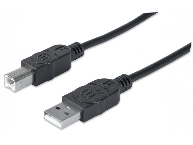 Manhattan USB 2.0 Typ A, Typ B, 3m  USB-A to USB-B Cable, 3m,