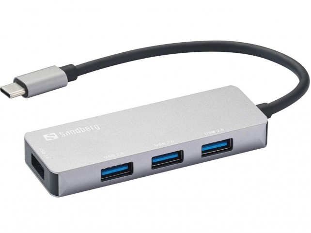 Sandberg USB-C Hub 1xUSB3.0+3x2.0 SAVER  USB-C Hub 1xUSB3.0+3x2.0