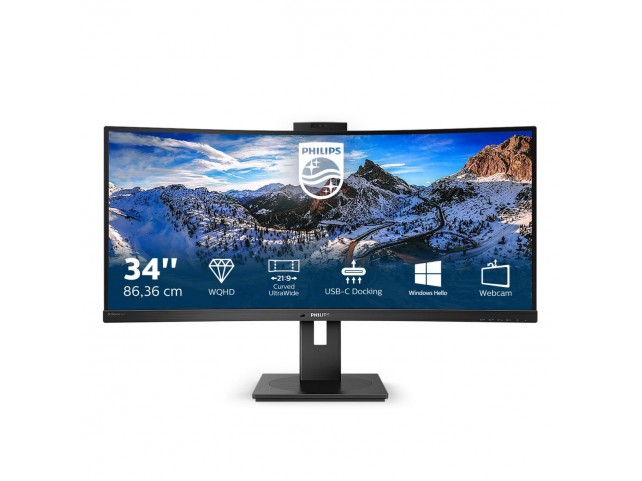 Philips 34" 3440x1440 ULTRAWIDE WEBCAM  34, 3440x1440, VA, Curved,
