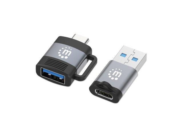 Manhattan 2-Piece Set: Usb-C To Usb-A  And Usb-A To Usb-C Adapters,