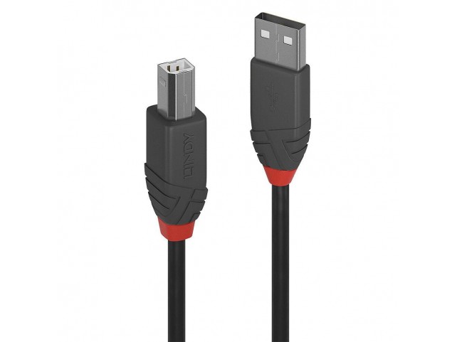 Lindy 2M Usb 2.0 Type A To B Cable,  Anthra Line