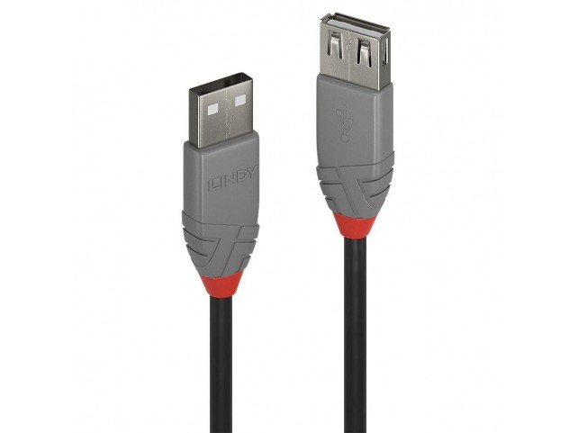 Lindy 0.5M Usb 2.0 Type A Extension  Cable, Anthra Line