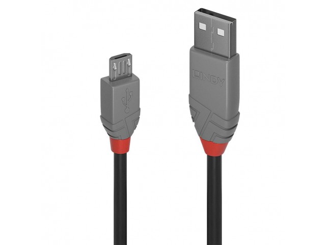 Lindy 0,5M Usb 2.0 Type A To  Micro-B Cable, Anthra Line