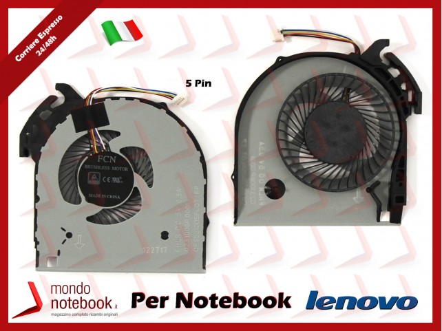 Ventola Fan CPU Lenovo IdeaPad V110-15 V110-15ISK (5 Pin) 023.1006P.0001