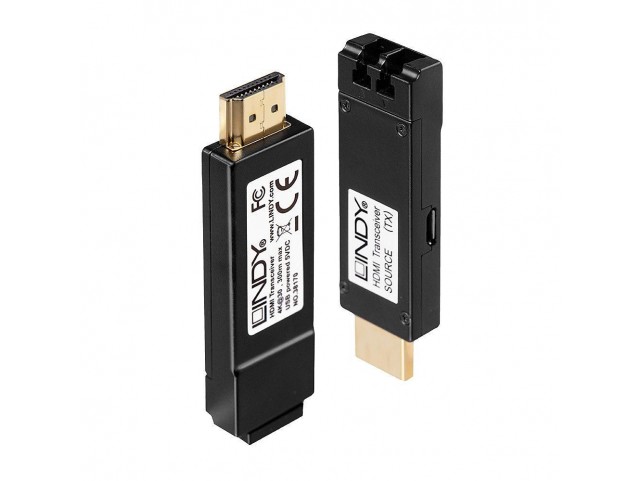 Lindy 38170 AV extender AV  transmitter & receiver Black