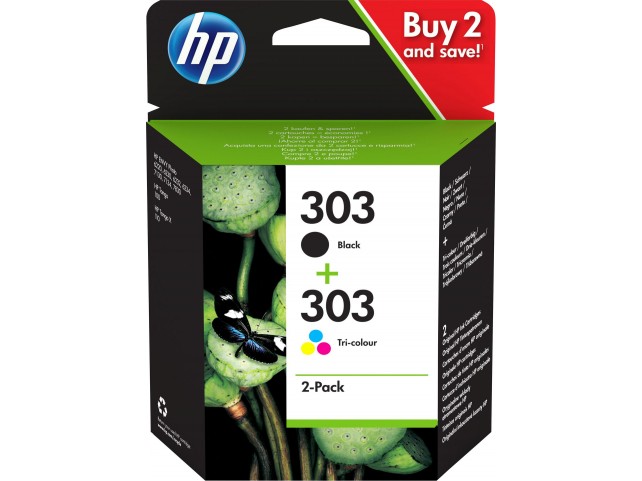 HP 303 2-pack Black/Tri-color  Ink Cartri