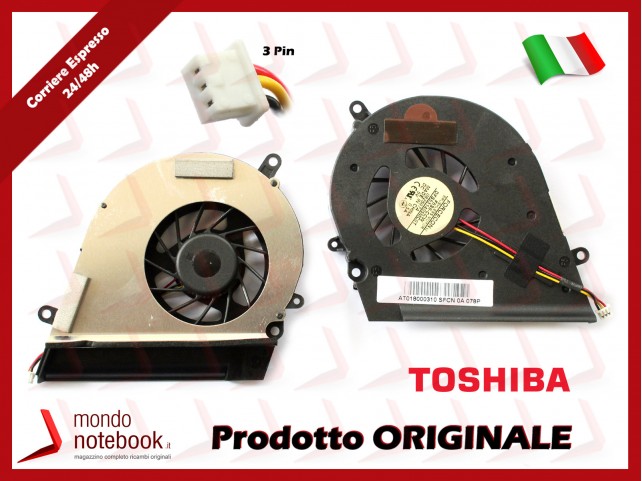 Ventola Fan CPU TOSHIBA Satellite A200 A205 A210 A215 A350 A355 (per INTEL)