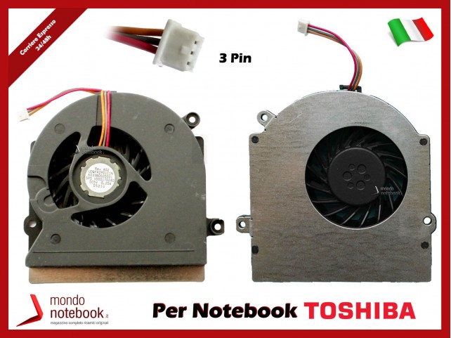 Ventola Fan CPU TOSHIBA Satellite L500 L505 L510 L515 L510D L515D L582 16'' (Intel)