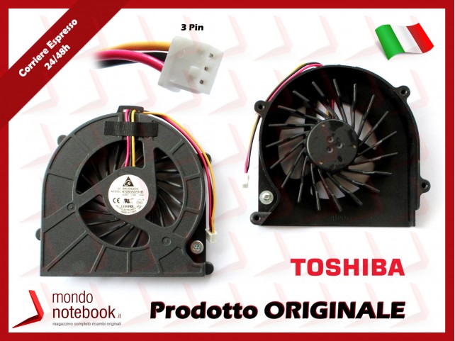 Ventola Fan CPU TOSHIBA Satellite L640 L645 L600 L630 C640 C630 (II VERSIONE)