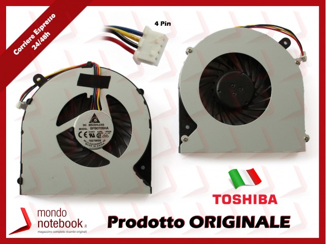 Ventola Fan CPU TOSHIBA Satellite L850 L855 C850 C855 (Versione 4 PIN)