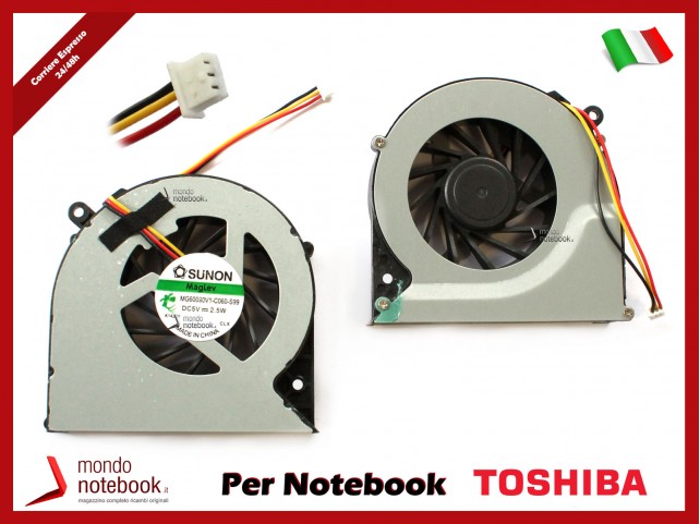 Ventola Fan CPU TOSHIBA Satellite L850 L870 C850 C855 C870 C875  (Versione 3 PIN)