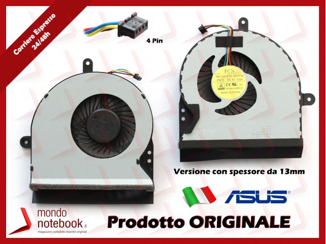 Ventola Fan GPU ASUS G751 G751J G751M G751JT(Spessore 13mm)(SX) VGA 5V