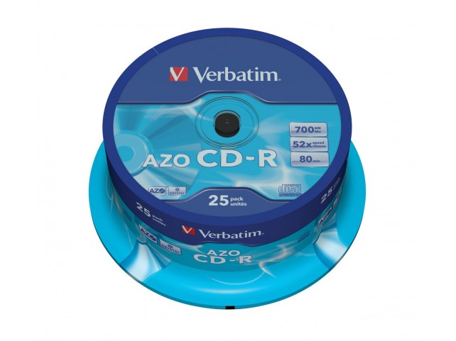 Verbatim AZO CD-R 52X 700MB Crystal  25 Pack
