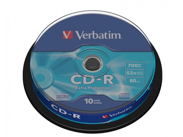 Verbatim CD-R 52X Extra Protect. 700MB  10 Pack