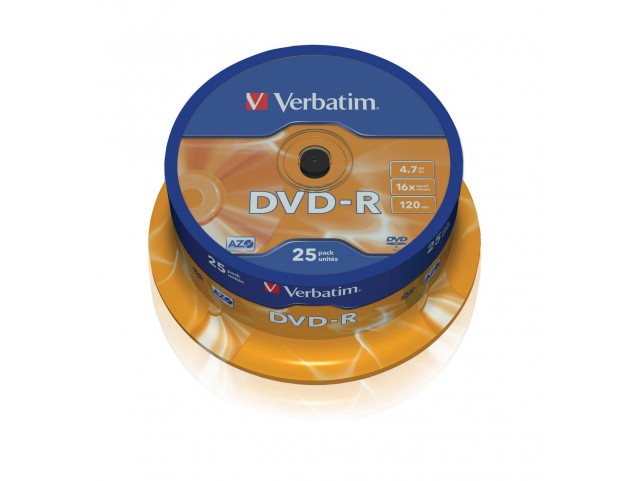 Verbatim DVD-R, General, 16X, 4.7GB  25 Pack