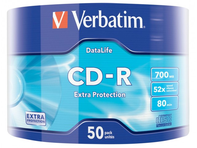 Verbatim CD-R 700MB 52X EXTRA  PROTECTION WRAP CD-R Extra