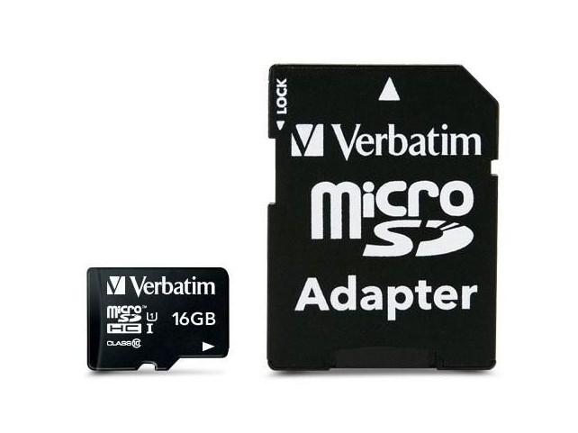 Verbatim 16 GB SD Micro (SDHC) Class 10  With Adaptor