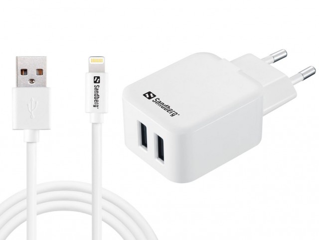 Sandberg AC Charger EU Lightning 2.4A  AC Charger EU Lightning 2.4A,