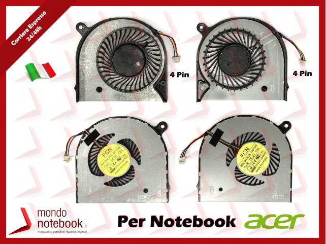 Ventole Dual Fan ACER V Nitro Vn7-591 Vn7-591G (Coppia Ventole)