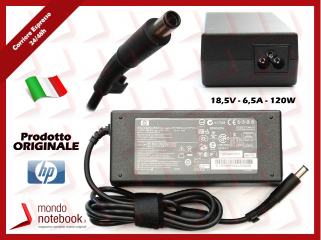 Alimentatore Originale HP 120W 18,5V 6,5A (7,4mm x 5mm)