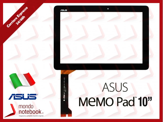 Vetro Touch Screen Compatibile Asus Memo Pad 10 ME102 ME102A K00F (NERO)