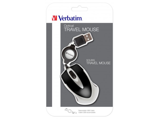 Optical Mini Travel Mouse  USB Black