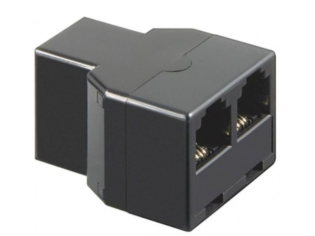 MicroConnect ISDN T-Adapter RJ11/6P4C  1 X Female -  2 X Female