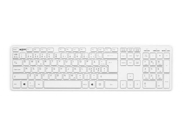 Jobmate Slim keyboard Silver/White  Nordic