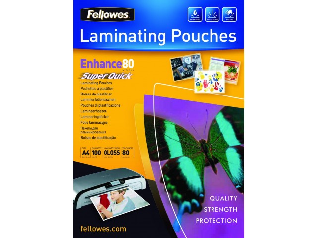 Superquick A4 Glossy 80  Micron Laminating Pouch