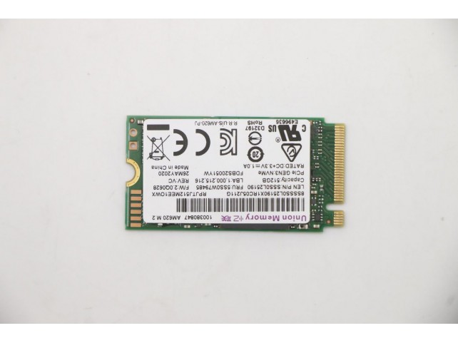 Lenovo 512G,M.2,2242,PCIe3x4,UM,STD  