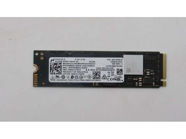 Lenovo Micron 2210 512GB M.2 PCIe  2280 MTFDHBA512QFD-2AX1AABLA