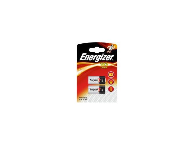 Energizer CR123/CR123A single Use 2 pack  3.0V Lithium 2St.
