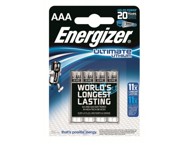 1x4 ENERGIZER Ultimate Lithium  Micro AAA LR 03 1,5V