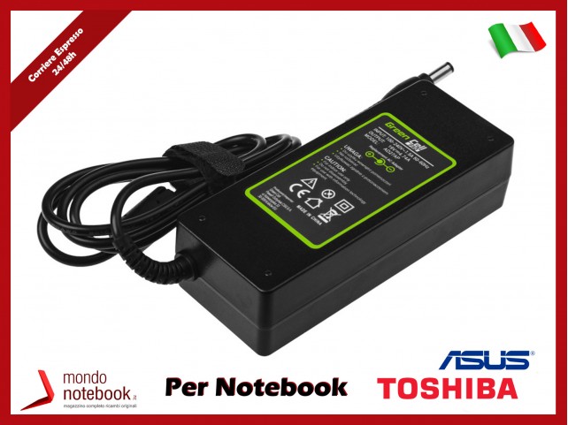 Alimentatore Compatibile per ASUS e TOSHIBA 90W 19V 4,74A (5,5mm X 2,5mm) AD27-P