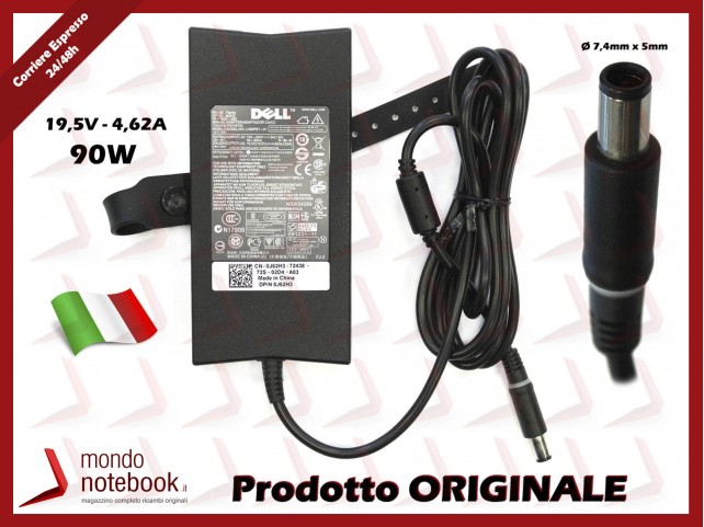 Alimentatore Originale DELL 90W 19,5V 4,62A (7,4mm x 5mm) 6KXKH