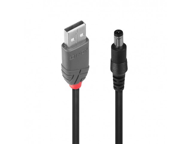 Lindy USB 2.0 Type A to 5.5mm DC  Cable, 1.5m