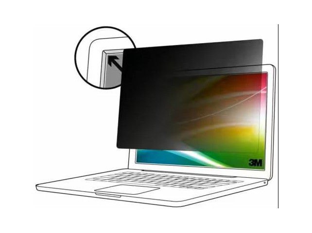 3M Bright Screen Privacy Filter  For 14In Laptop, 16:9,