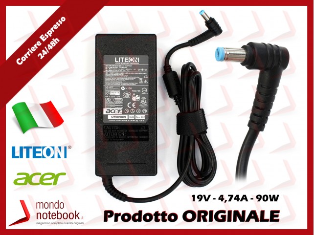 Alimentatore Originale ACER 90W 19V 4,74A (5,5mm x 1,7mm)