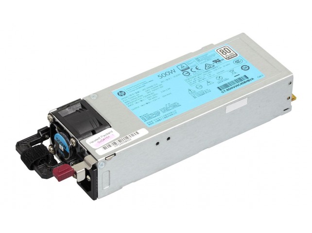 Hewlett Packard Enterprise 500 W hot-plug power supply  754377-001, 500 W, 100 - 240