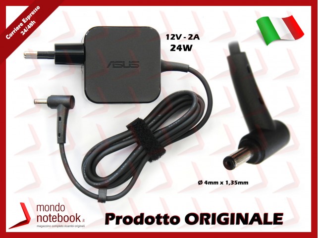 Alimentatore Originale ASUS 24W 12V 2A (4mm x 1.35 mm)