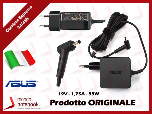 Alimentatore Originale ASUS 33W 19V 1,75A EU TYPE (3mm X 1.1 mm)