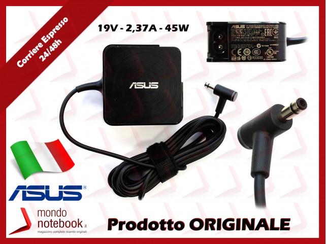 Alimentatore Originale ASUS 45W 19V 2,37A (4mm x 1.35mm) (SENZA PLUG)