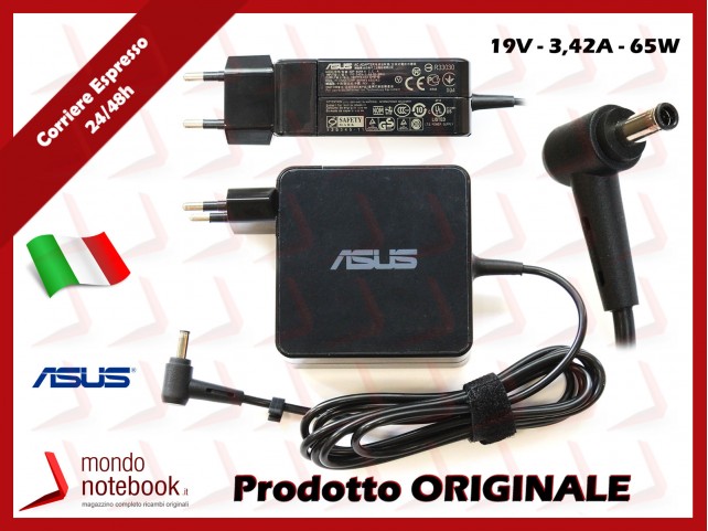 Alimentatore Originale ASUS 65W 19V 3,42A (4.5mm x 3.0mm) con Spina Integrata