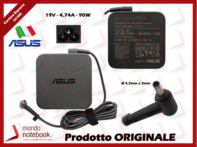 Alimentatore Originale ASUS 90W 19V 4,74A (4,5mm X 3.0mm)