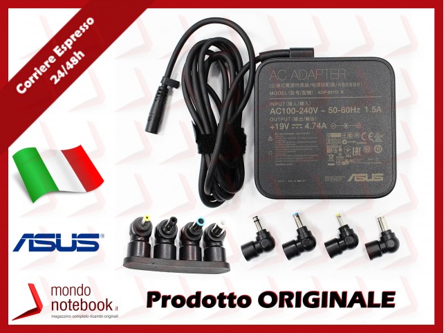 Alimentatore Originale ASUS 90W Universale - U90W-01 Adapter - 4 adattatori